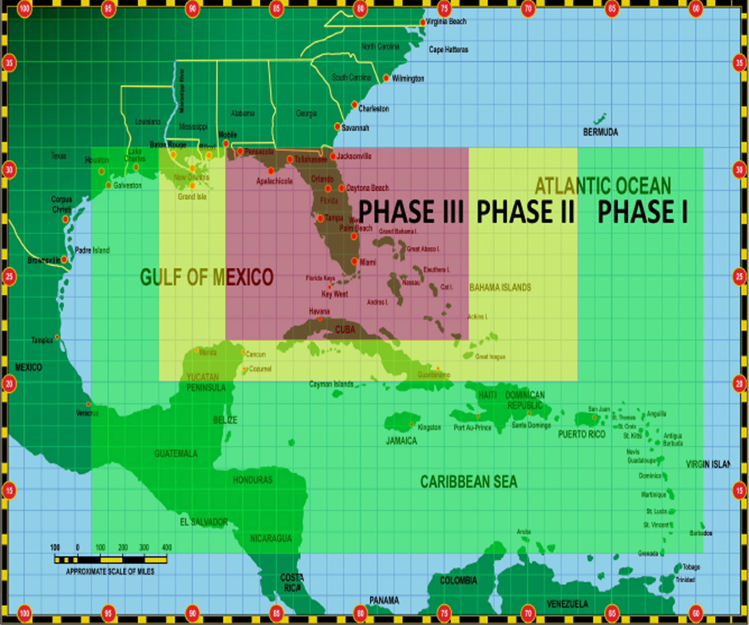 Hurricane Response Plan Phases Map | Gulf Western Roofing